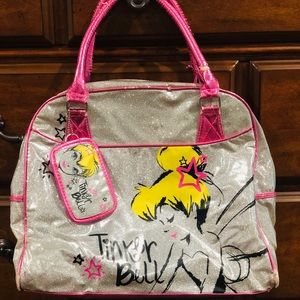 Tinker bell glitter duffel bag